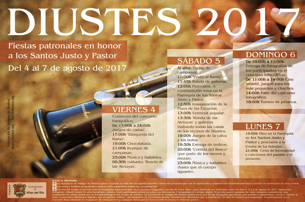 CARTEL DE FIESTAS DIUSTES 2017
