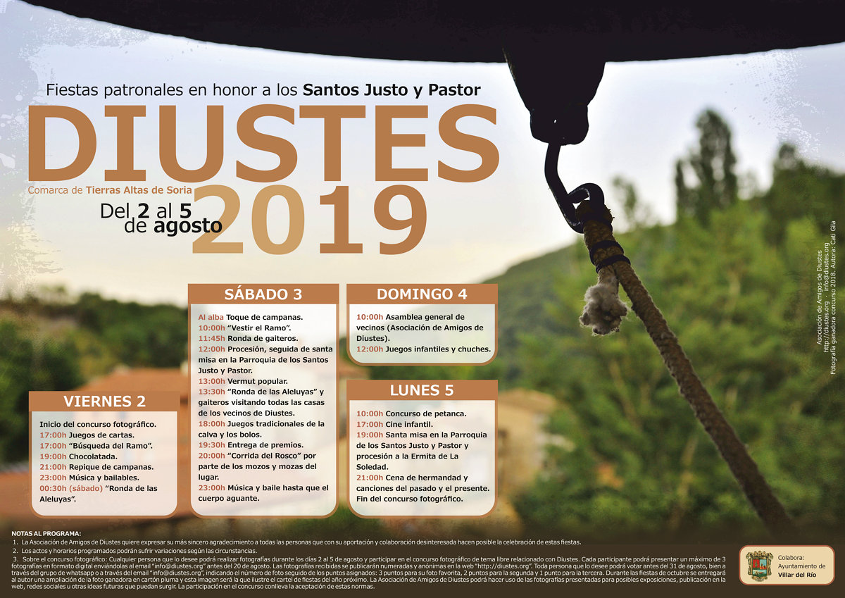 CARTEL DE FIESTAS DIUSTES 2019