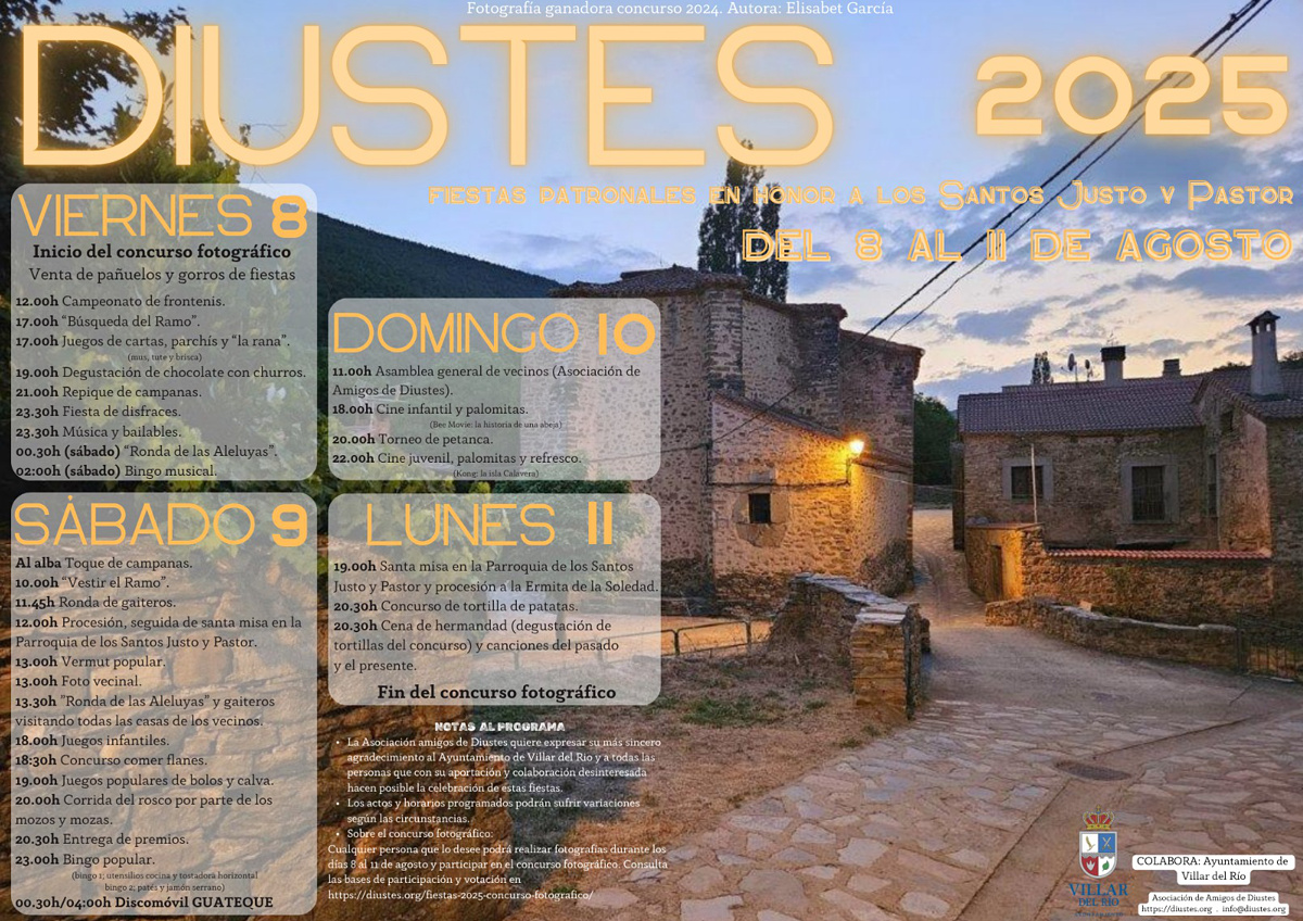 CARTEL DE FIESTAS DIUSTES 2025